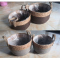 Hand Woven Reed Basket/Cornhusk Basket/Flower Basket